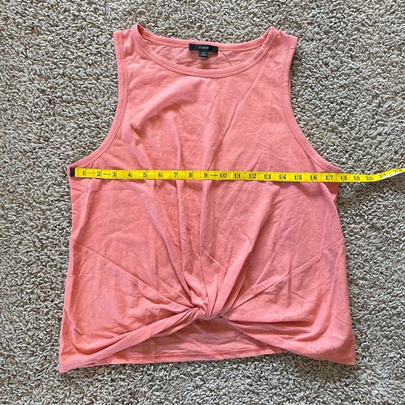 J Crew Slub Twist-Front Tank Tropical Coral Size Medium - Picture 7 of 8